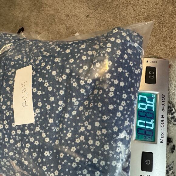 Avenue Blue Floral Button Front Tunic Top Women’s 18/20 Plus Roll Tab Sleeve - Picture 9 of 9